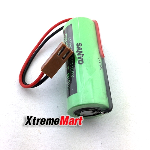 แบตเตอรี่ Sanyo CR17450SE-R 3V 2500mAh ขั้วสีน้ำตาล Li-ion PLC Industrial Battery (ก้อนละ)