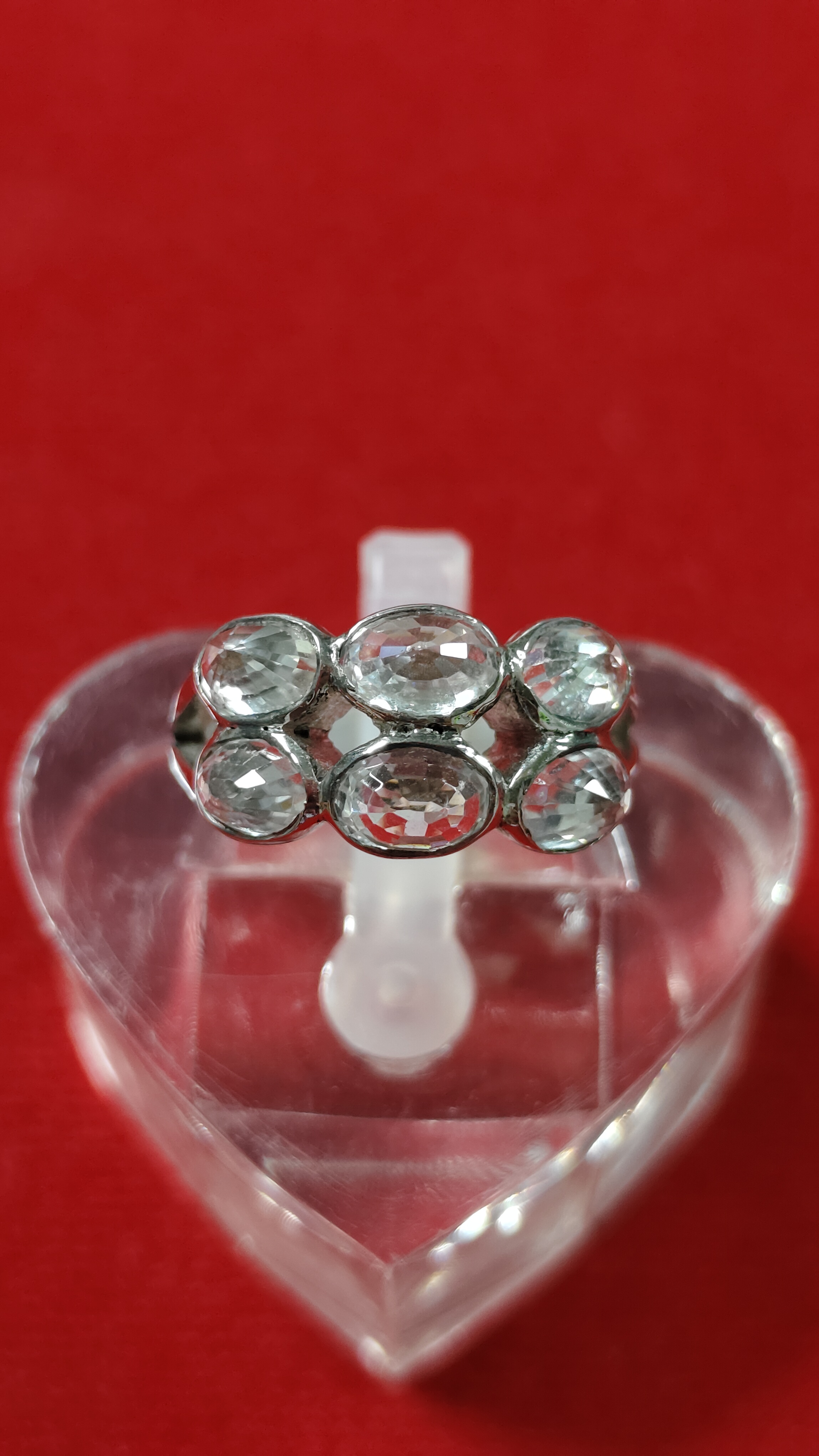 #แหวนเพทายขาว รหัสR-0054