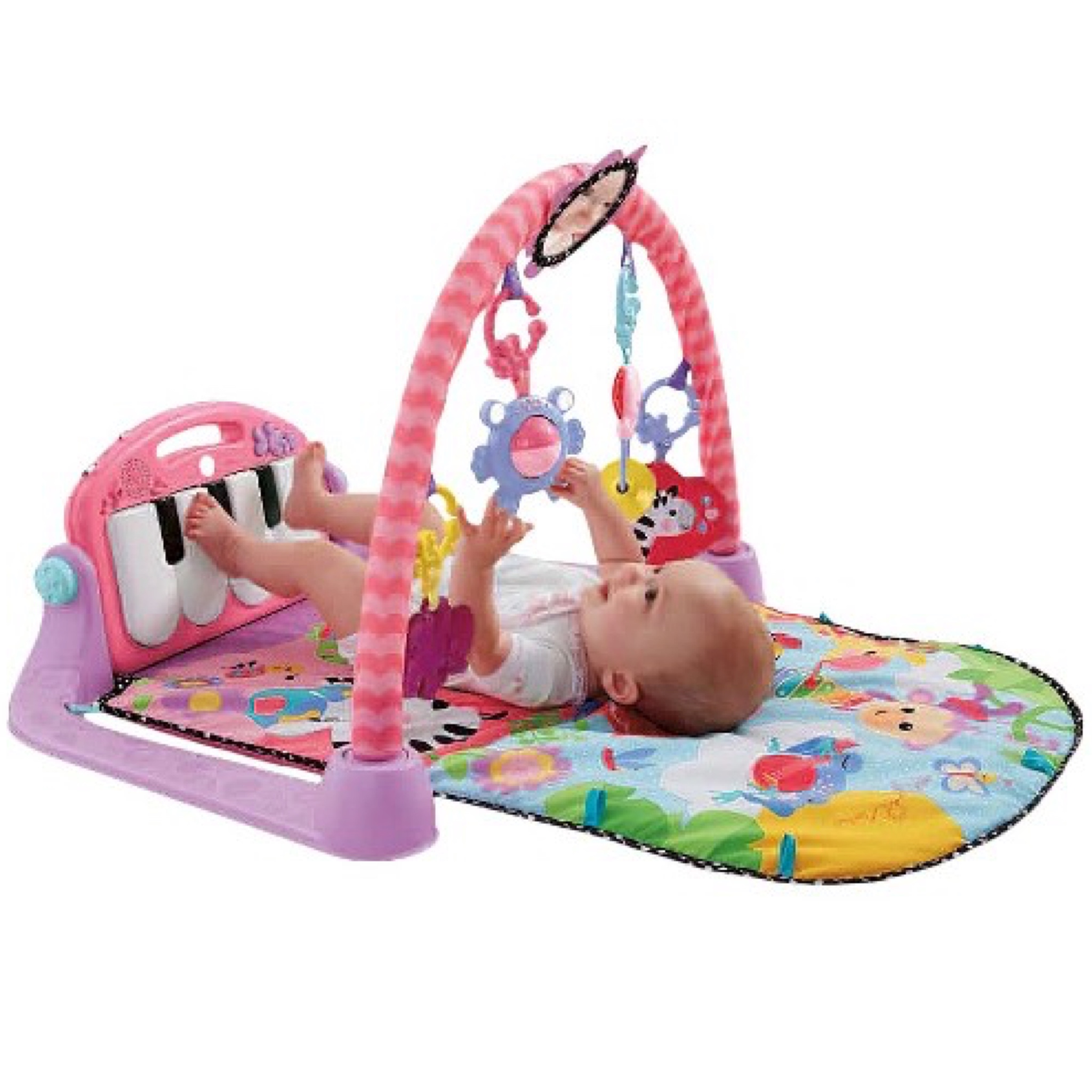 เพลย์ยิมเสริมพัฒนาการ Fisher-Price Kick 'n Play Piano Gym (Pink)