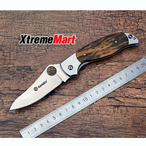 มีดพับ GANZO G7371-WD1 Stainless Steel Folding Knife (ด้ามไม้)