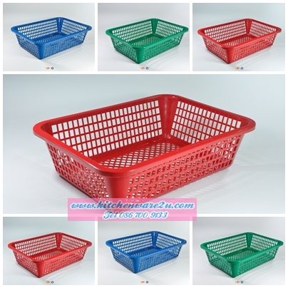 P08776 ตะแกรงเหลี่ยม (21*28.8*7.5 cm) เกรดบี สีเข้ม No.023 ราคาส่งต่อ 24 โหล:288 ใบ: โหลละ 65 บาท