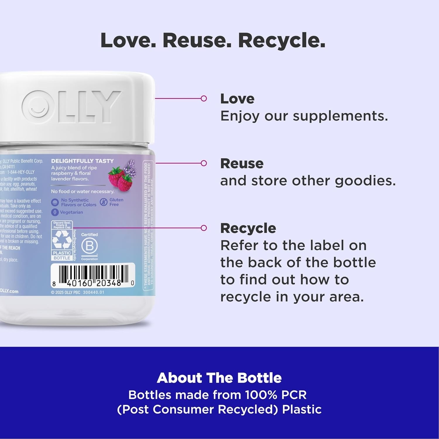 แมกนีเซียมชนิดกัมมี่ OLLY Relaxing Magnesium