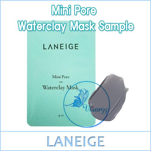 (Tester x 10) Laneige Mini Pore Waterclay Mask 4mL x 10 ซอง มาส์กโคลน ช่วยกระชับรูขุมขน ลดปัญหาสิวเสี้ยน สิวอุดตัน เผยผิวที่กระจ่างใสยิ่งขึ้น