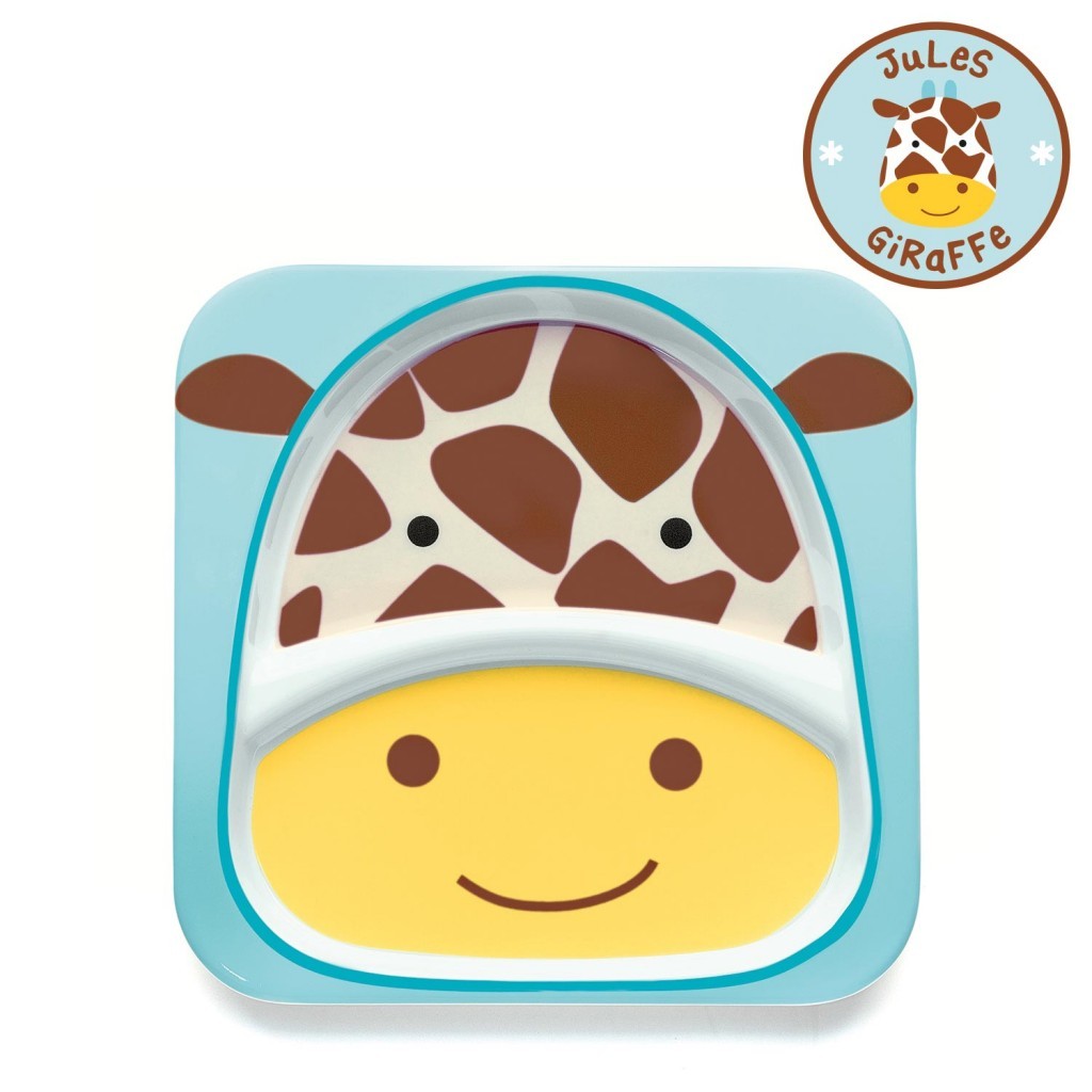 จานอาหารแบ่ง 2 ช่องสำหรับเด็ก Skip Hop รุ่น Zoo Plate (Giraffe)