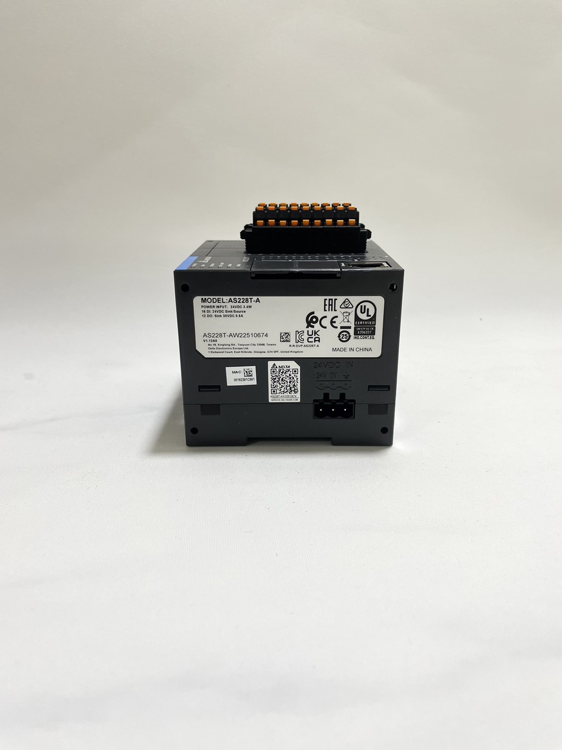 Delta PLC Model: AS228T-A 16DI/12DO 6 axes pulse output 4 ch