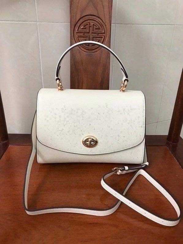 Coach TILLY TOP HANDLE SATCHEL WITH SIGNATURE CANVAS COACH F76620 (แอดไลน์ก่อนสั่งซื้อ)