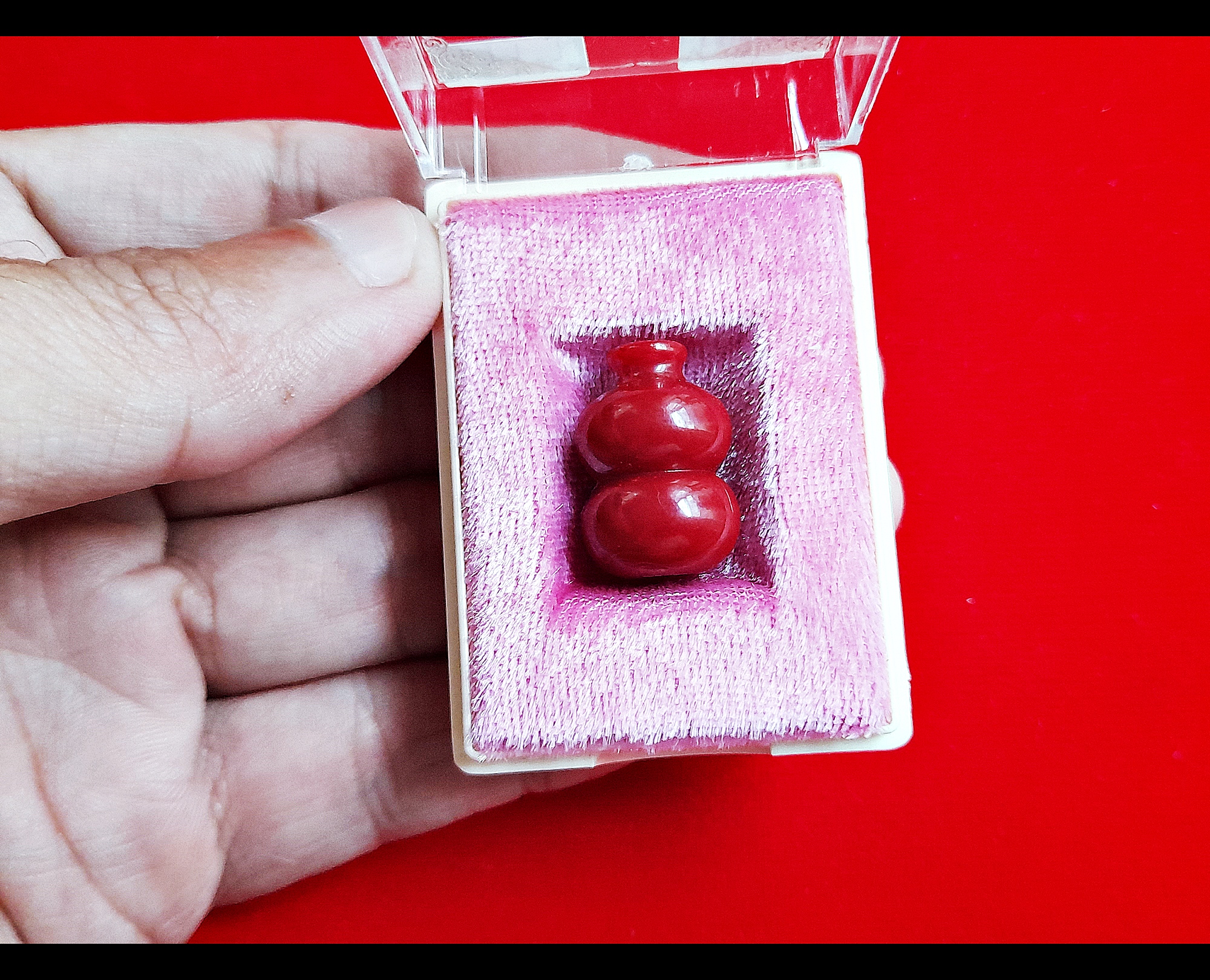 น้ำเต้า(สีแดง) วัดปากน้ำภาษีเจริญ - ปลุกเสกโดยวิชาธรรมกายสายหลวงพ่อสด #รับประกันแท้