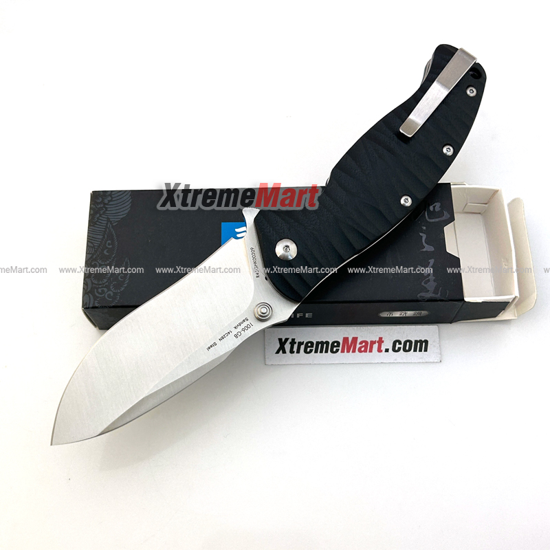 มีดพับ SANRENMU 1006-GB ด้าม G10 สีดำ จุดหมุนระบบตลับลูกปืน(Ball Bearing) เปิด-ปิด ลื่นมาก