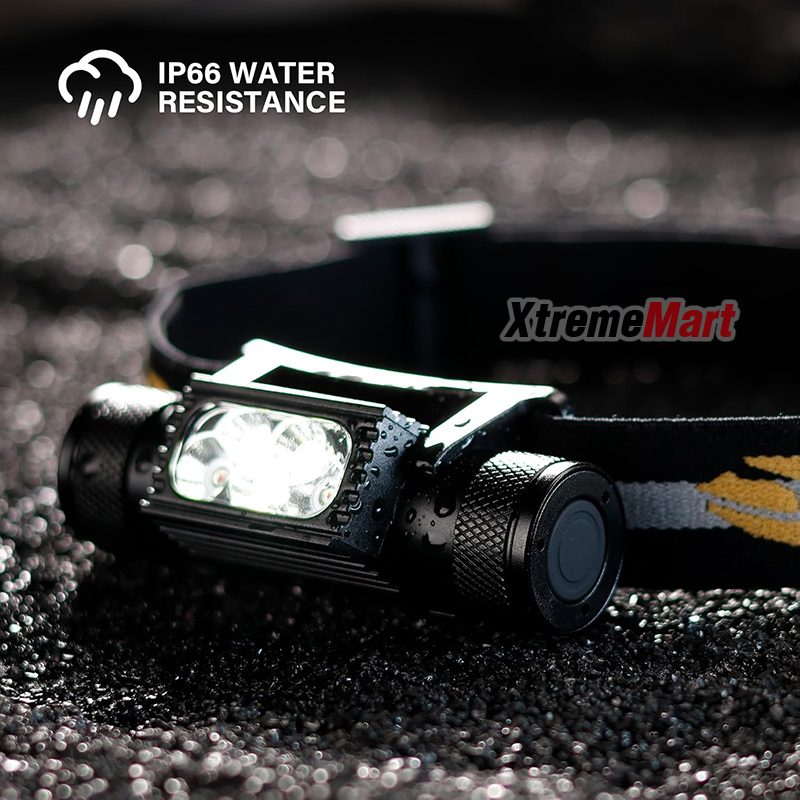 ชุดไฟฉายคาดหัว H05B (H35B) แสงขาว3หลอด + แสงแดง2หลอด สว่าง 1200 - 2000 lumens