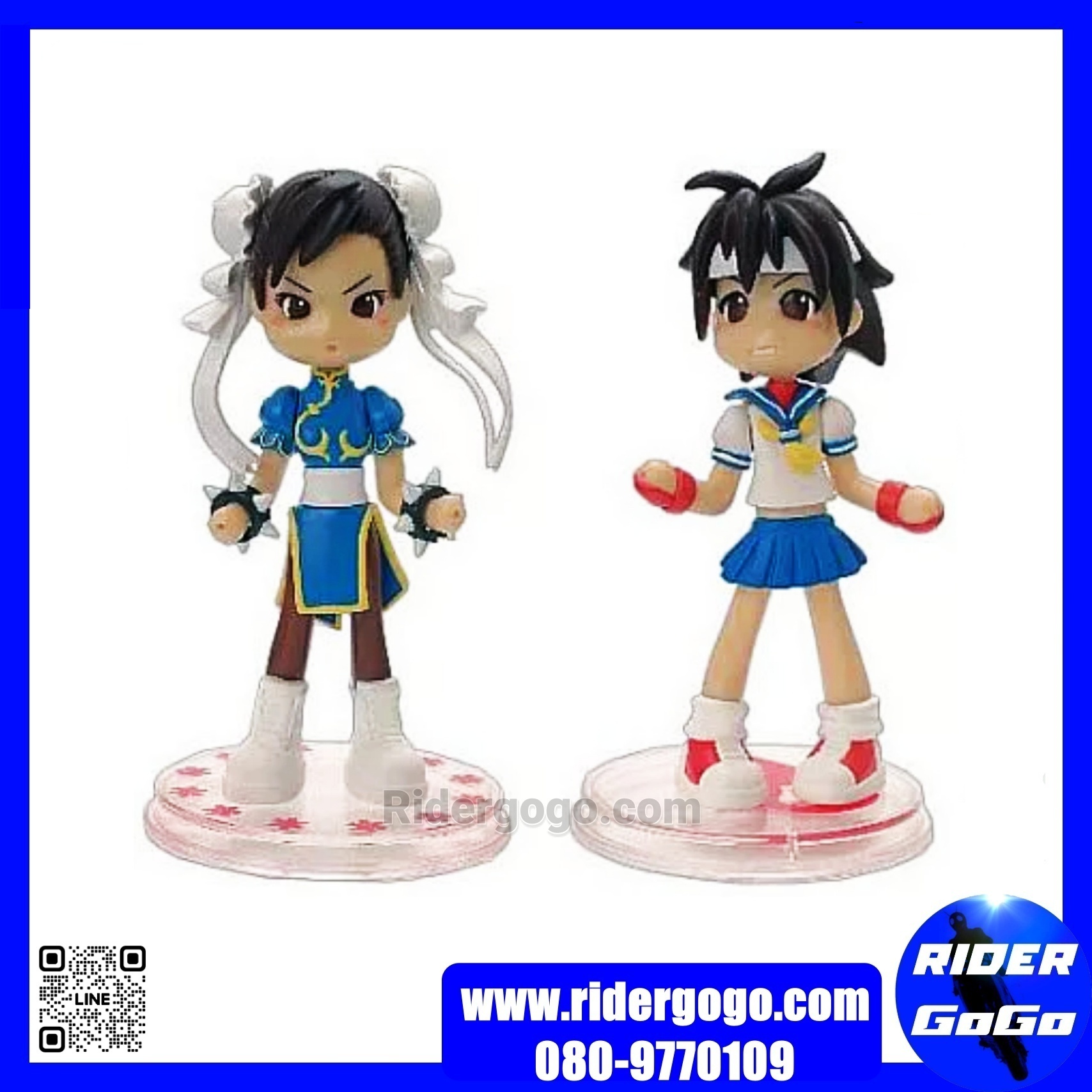 Capcom Pinky:ST Street Fighter Chun-Li & Sakura Figure PC2006