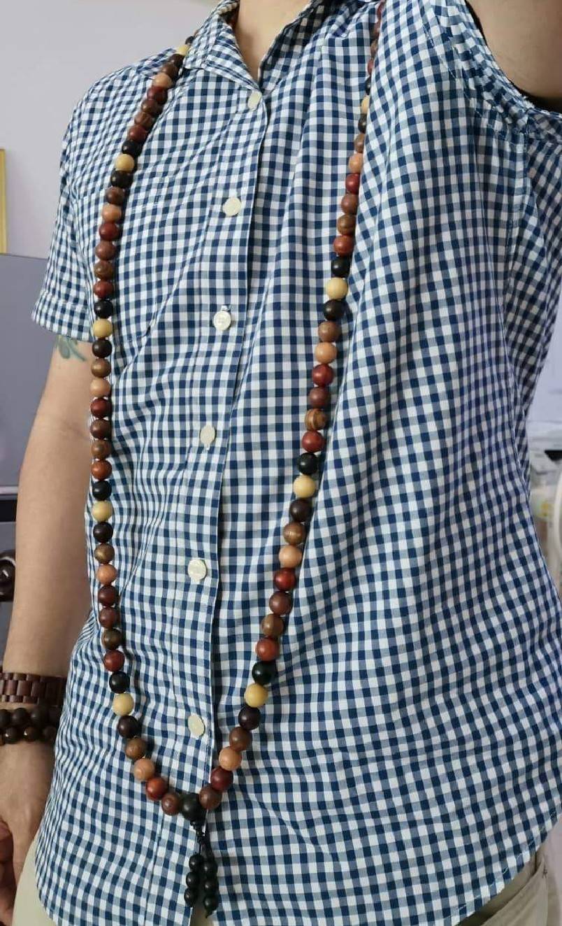 ประคำ 108เม็ด (ขนาด14มิล) - (รวม9ไม้มงคล พยุง พญางิ้วดำ มหาพรหม แก่นคูณ สาธร แก่นขามโปร่งฟ้า ก่อลาย ประดู่ เหรียญทอง) - (งานสั่งทำ ขายปลีก ขายส่ง)