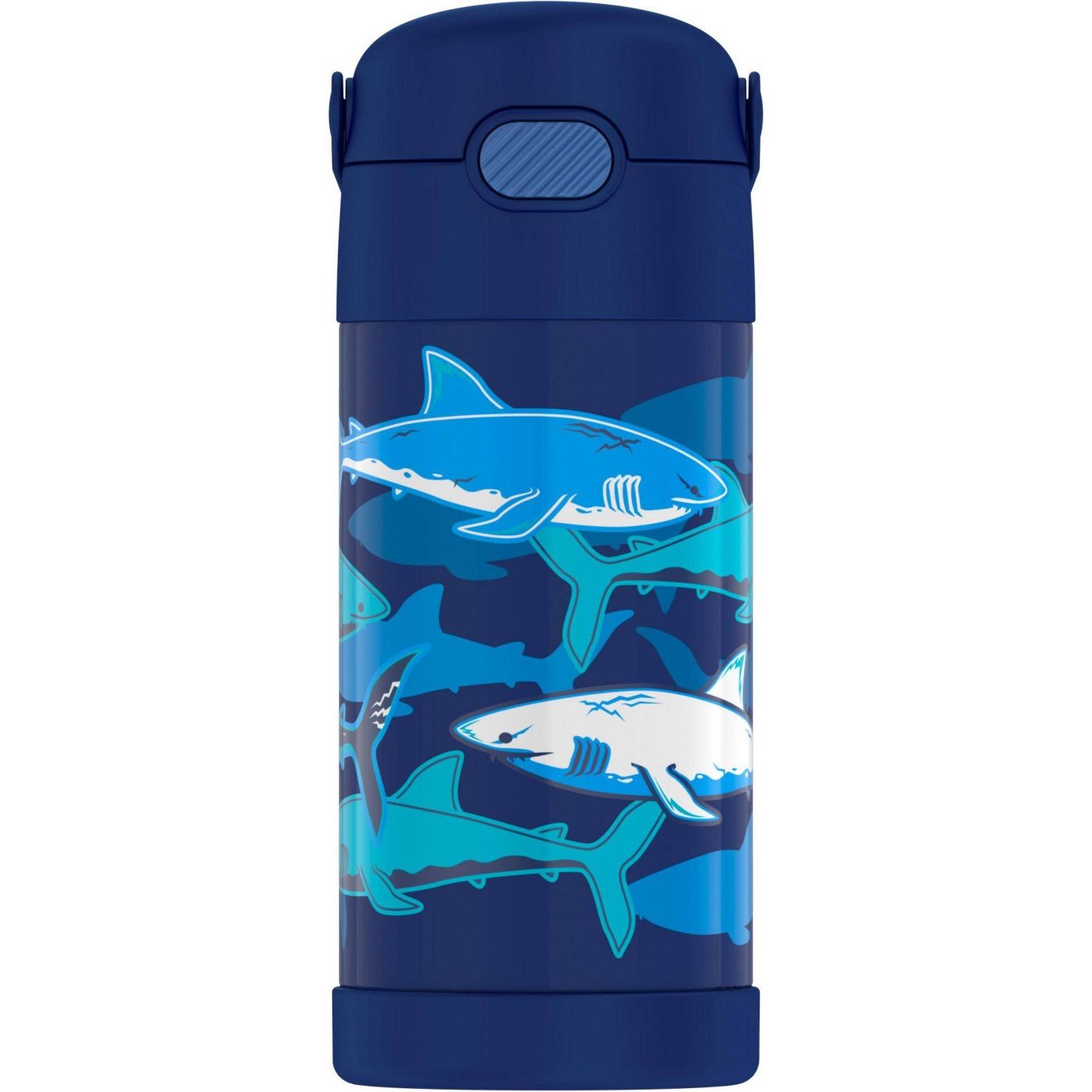 กระติกน้ำสเตนเลสรักษาอุณหภูมิ Thermos Sharks FUNtainer Vacuum Insulated Stainless Steel Bottle 12OZ with Bali Handle