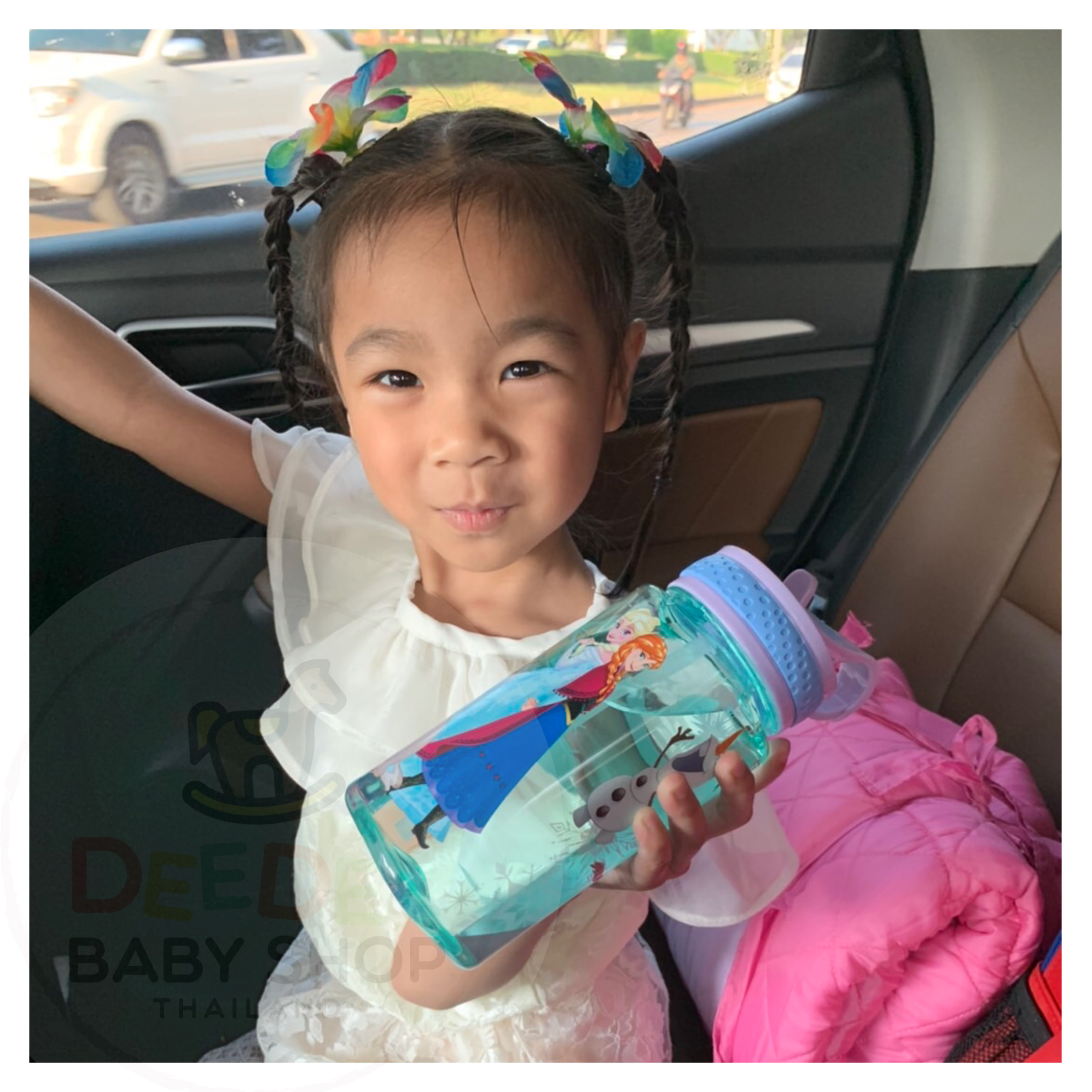 กระติกน้ำแบบหลอดดื่มสำหรับเด็ก Disney Princess Water Bottle with Built-In Straw (2019)