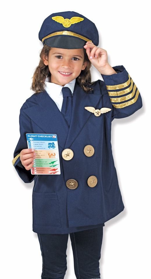 ชุดแฟนซีคอสตูมพร้อมอุปกรณ์สุดน่ารัก Melissa & Doug Pilot Role Play Costume Set