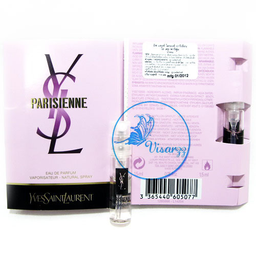 YvesSaintLaurent Parisienne EDP 1.5 mL แบบสเปรย์ กลิ่นหอมใหม่ที่หลากหลาย เช่น กลิ่นไวนิล ผสานความเปรี้ยวจากแคนเบอร์รี่