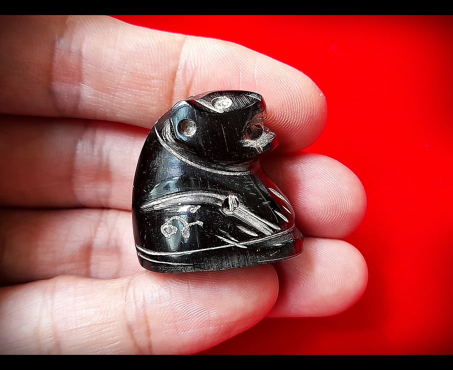 เสือ เขาควาย ตัวใหญ่(แกะสลักจากเขาควายแท้ บรรจุอุดกริ่งในตัวเสือ) - หลวงพ่อกวย วัดโฆสิตาราม(วัดบ้านแค) จ.ชัยนาท ปี2561 - #สร้างและปลุกเสกจากวัดโฆสิตาราม #รับประกันแท้