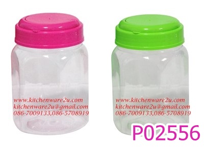 P02556 ขวดโหลพลาสติกใส 6 เหลี่ยม ปาก 2 นิ้ว เกรดเอ ราคาต่อโหล (คลิ๊กที่สินค้าเพื่อดูรายละเอียด)