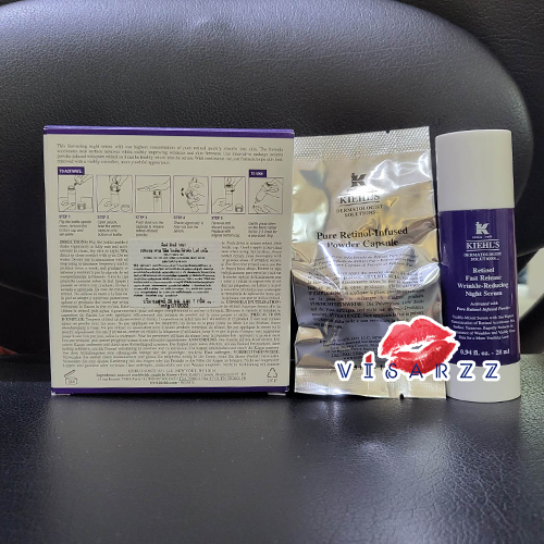 (พร้อมส่ง ฉลากไทย) Kiehl's Retinol Fast Release Wrinkle-Reducing Night Serum 28mL + Powder 1g เซรั่มเรตินอลบริสุทธิ์ 0.3% ในรูปแบบ Fast Release เทคโนโลยีใหม่ล่าสุดจากคีลส์ ช่วยลดริ้วรอยแห่งวัย อย่างเร่งด่วน ลดร่องลึก ให้ผิวกระชับ ปรับคุณภาพผิวให้ละเอ