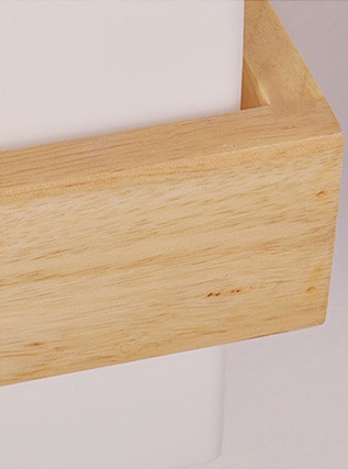 โคมไฟติดผนังไม้โมเดิร์น โป๊ะสี่เหลี่ยม 21.5x16cm [JP4]
