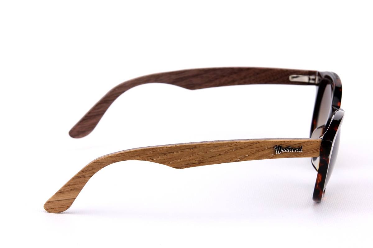 แว่นกันแดดขาไม้ Weekend Duet Collection Tokyo Havana (Light)