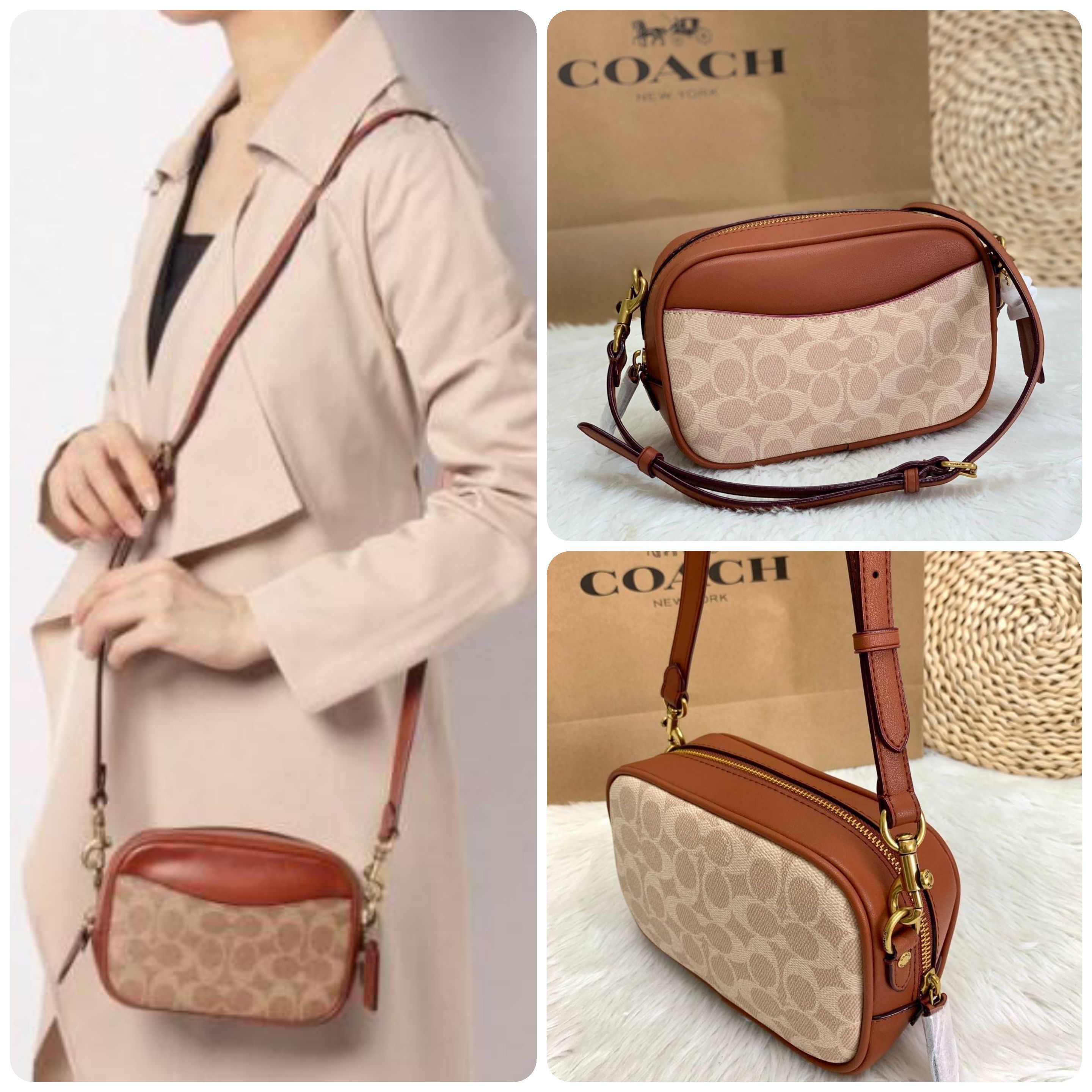 COACH CAMERA SHOULDER BAG [1025] (ชมภาพเพิ่มเติมและก่อนชำระเงินแอดไลน์ rismabeauty)