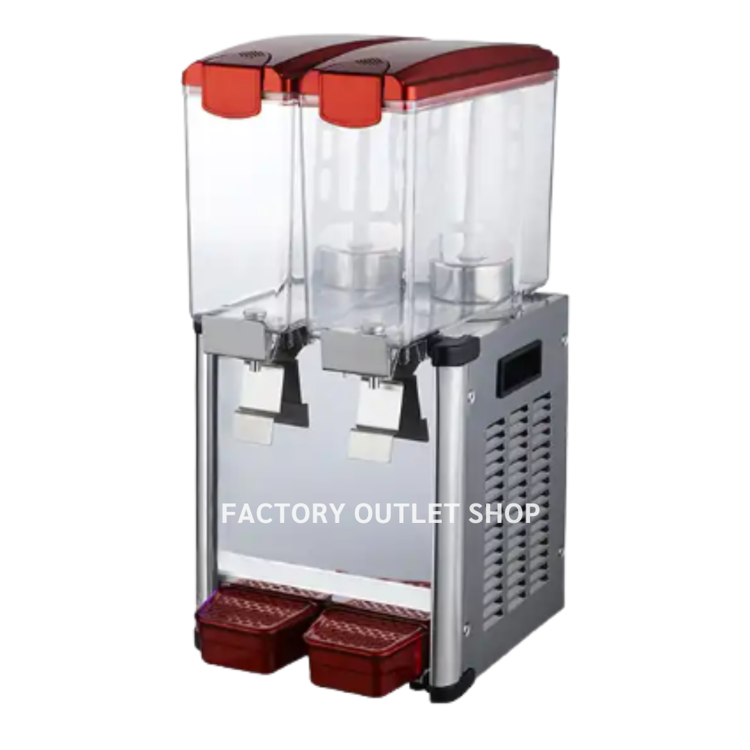 เครื่องจ่ายน้ำหวาน 2 โถ (โถละ9ลิตร) เครื่องกดน้ำหวาน มีความเย็น Juice Dispenser