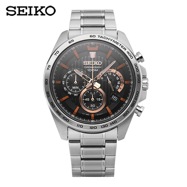 Karnvera Shop นาฬิกาข้อมือผู้ชาย Seiko Chronograph Quartz Tachymeter SSB307P1 Men's Watch