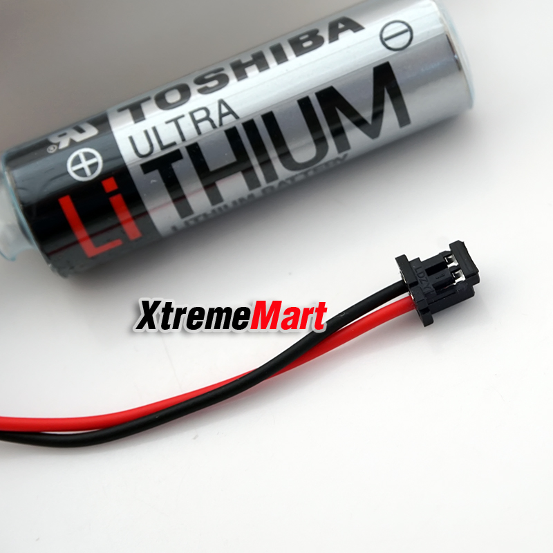 แบตเตอรี่ TOSHIBA ER6V (ของแท้และใหม่ ไฟเต็ม100% ใช้ได้นานกว่า) 3.6V ER6VC119A 2400mAh (ไม่ชาร์จ) Lithium PLC Industrial Battery ขั้วดำ (ก้อนละ)