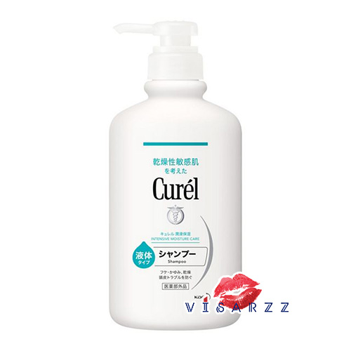 (ขวดปั๊ม Shampoo) Curel Intensive Moisture Care Shampoo 420mL แชมพูช่วยลดรังแค อาการคันของหนังศีรษะ และผมแห้งเสีย