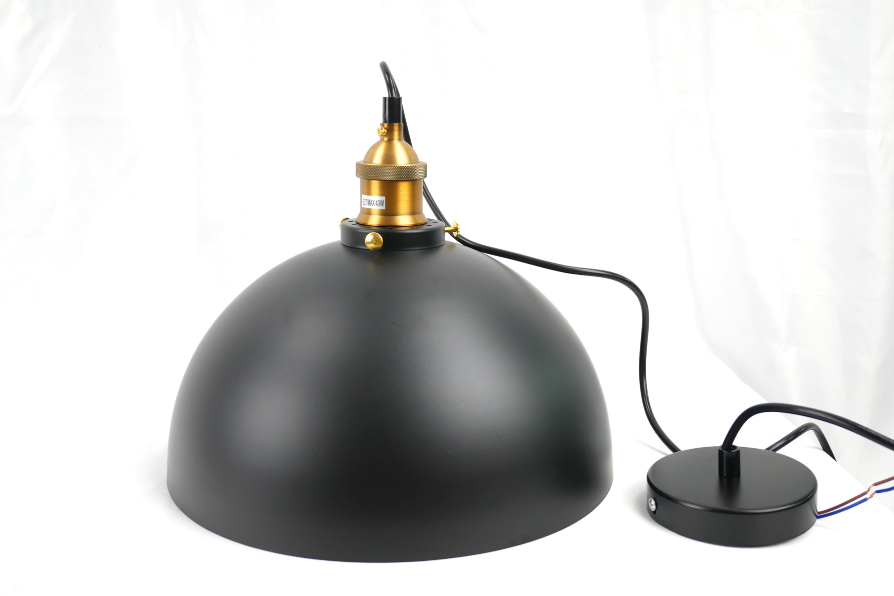 โคมไฟห้อยเพดาน เรโทรอินดัสเทรียลสีดำ