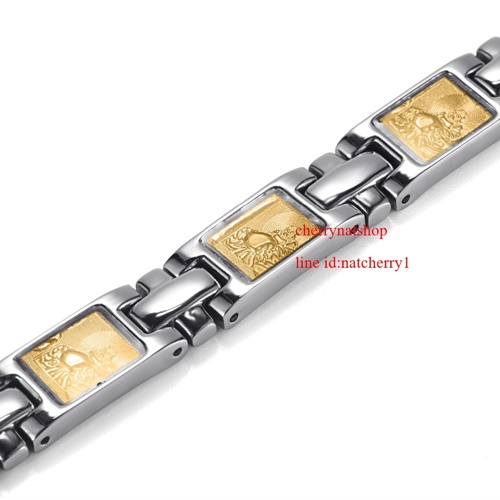 พร้อมส่งสร้อยข้อมือแม่เหล็กเพื่อสุขภาพ สร้อยข้อมือไทเทเนียมเจอรเมเนียม รุ่นOA