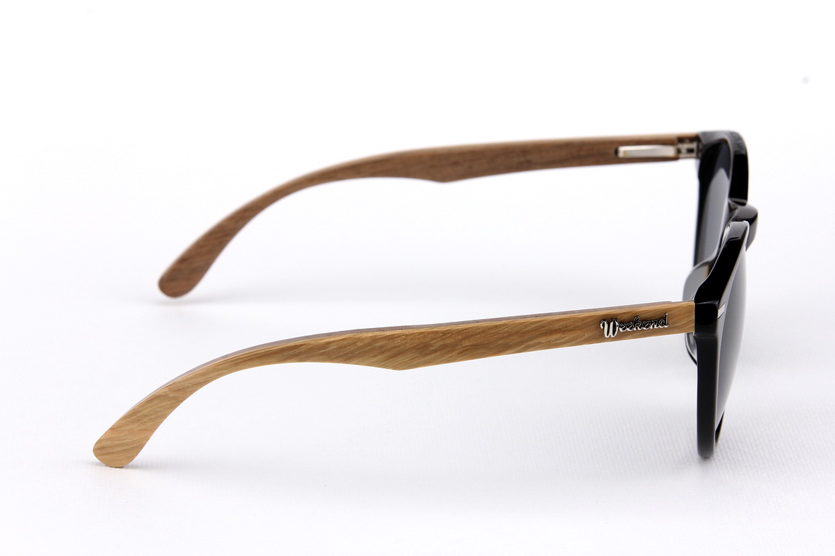 แว่นกันแดดขาไม้ Weekend Duet Collection Seoul Black (Light)