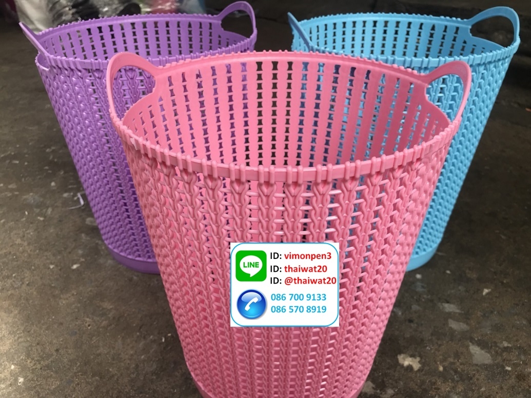 P10547 ตะกร้ากลมลายฉลุ (23*23*17 cm) ขายดีมาก No.81 ราคาส่งต่อ 1 โหล: 12 ใบ