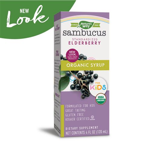 วิตามินเสริมสร้างภูมิคุ้มกันสำหรับเด็กแบบออแกนิก Nature's Way Organic Sambucus for Kids