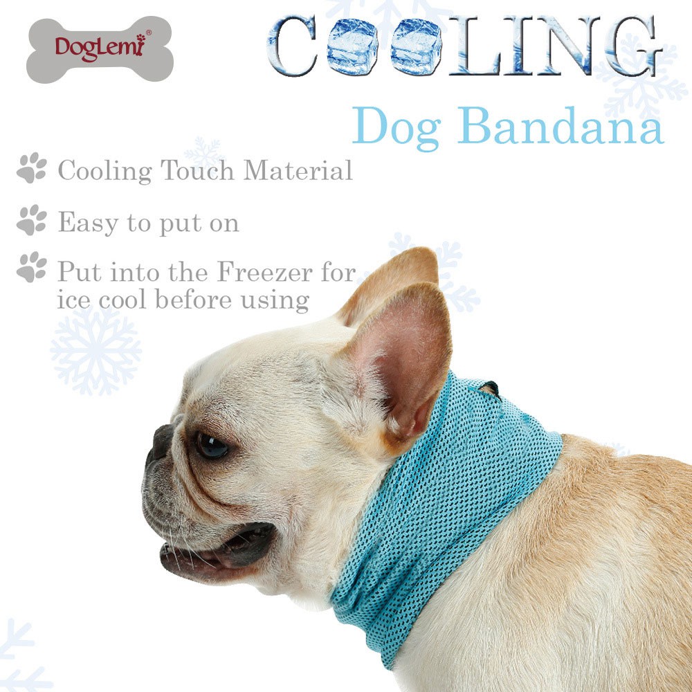 C70 ปลอกคอทำความเย็น ระบายความร้อนแบบสัมผัส ปลอกคอสัตว์เลี้ยง DogCoolingBandana ป้องกันโรคลมร้อน (Heatstroke)