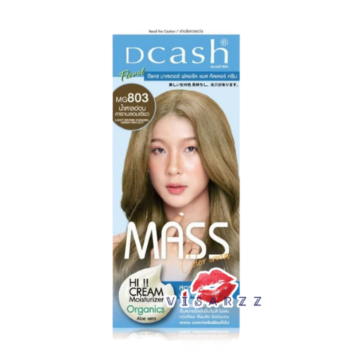 (MG803 น้ำตาลคาราเมลอมเขียว) Dcash Master Floral Mass Color Cream ดีแคช มาสเตอร์ ฟลอรัล แมส คัลเลอร์ ครีม ครีมย้อมสีผม สีเด่นชัด ไม่แสบหนังศีรษะ