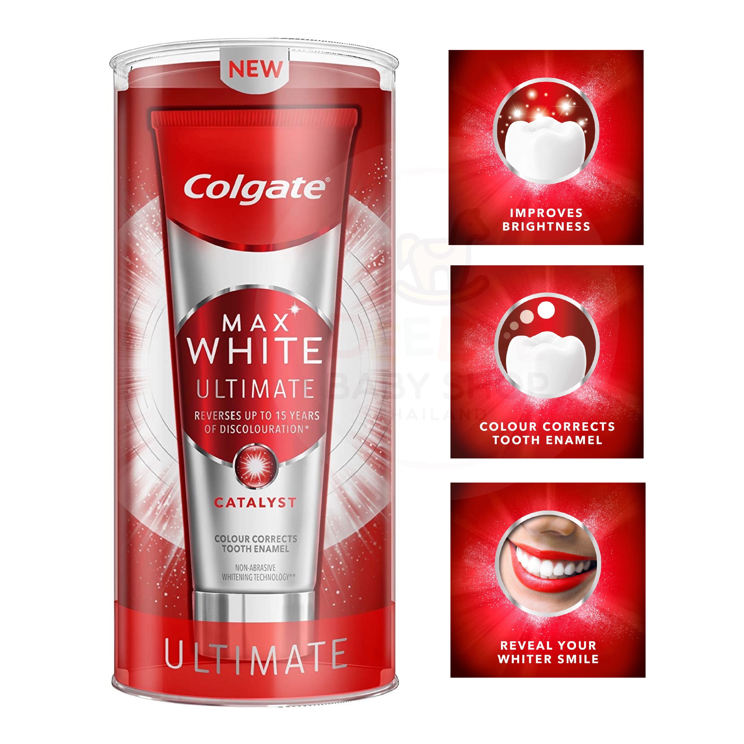 ยาสีฟันสูตรไวท์เทนนิ่ง Colgate Max White Ultimate CATALYST Whitening Toothpaste