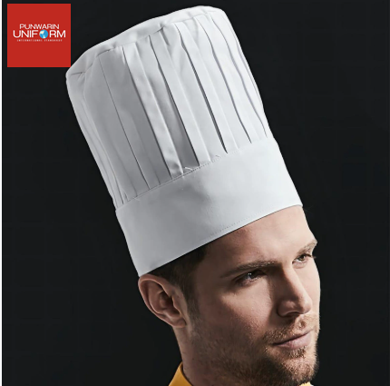 หมวกเชฟโรงแรม หมวกทรงสูง หมวกทรงใหญ่ หมวกทรงยาว หมวกเชฟผู้บริหาร หมวกครัวร้านอาหาร หมวกอบเค้ก หมวกเชฟ A6807002 สีภาพ ONE SIZE