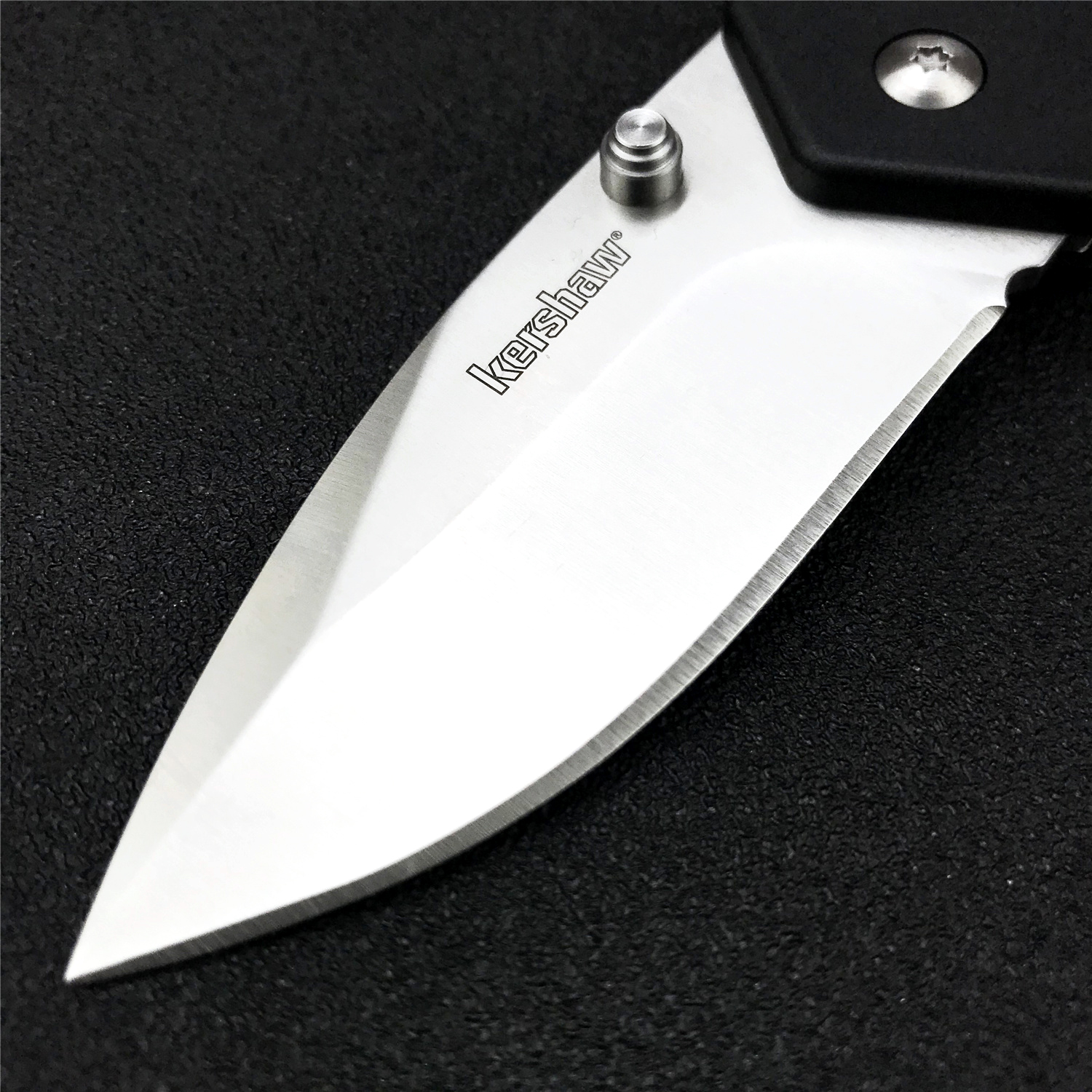 มีดพับ Kershaw 1446 Stainless Steel Survival Folding Knife (ใบเงิน ด้ามดำ)