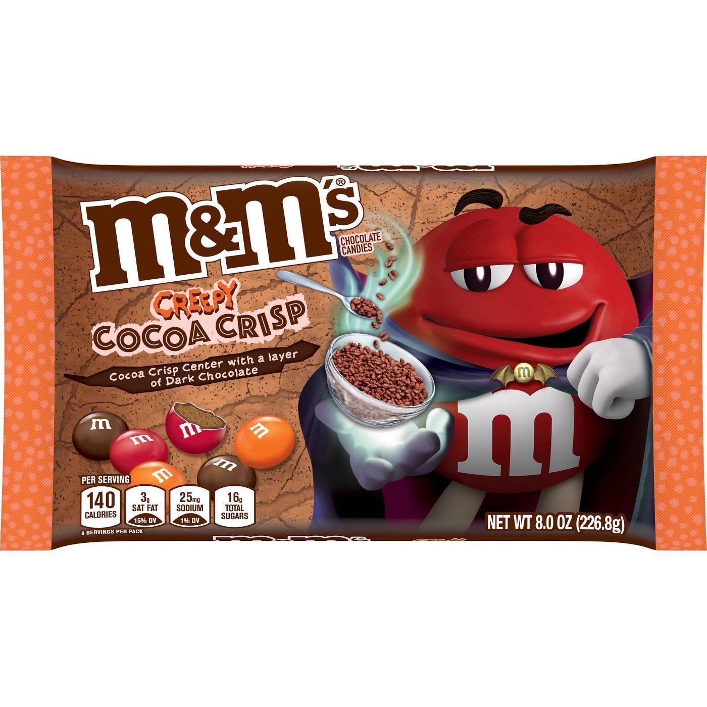 ขนมช็อกโกแลตฮาโลวีน M&M's Halloween Chocolate Candies - CREEPY COCOA CRISP