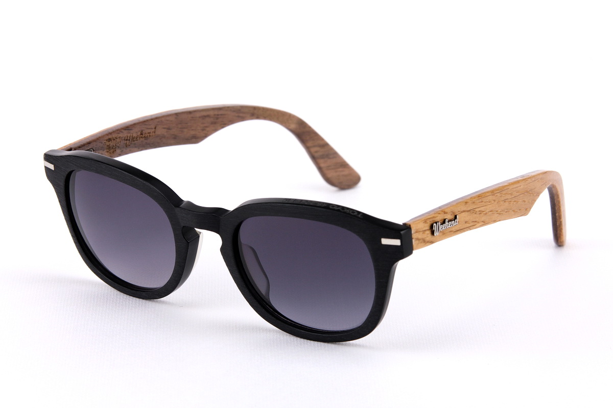 แว่นกันแดดขาไม้ Weekend Duet Collection Tokyo Matte Black (Light)