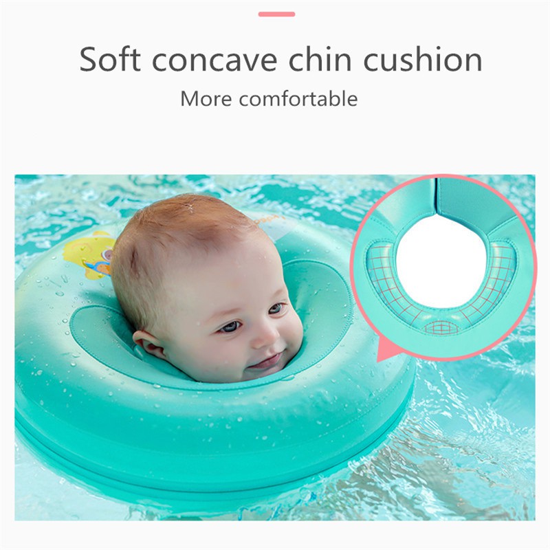 ห่วงยางสวมคอสำหรับทารกและเด็กเล็ก Mambo Baby Safety Swimming Neck Ring (Blue)