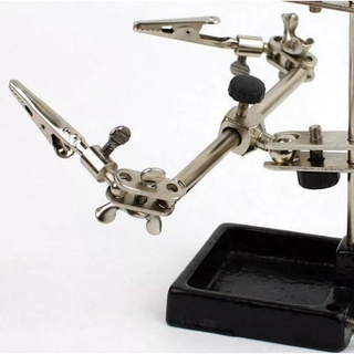 Center x แท่นจับยึดชิ้นงาน2แขนพร้อมแว่นขยายและที่วางหัวแร้งบัดกรีJM-508