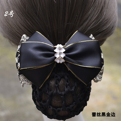 เน็ตติดผม โบว์ติดผม กิ๊ปติดผม โบว์ผูกผม A6211041 สีภาพ