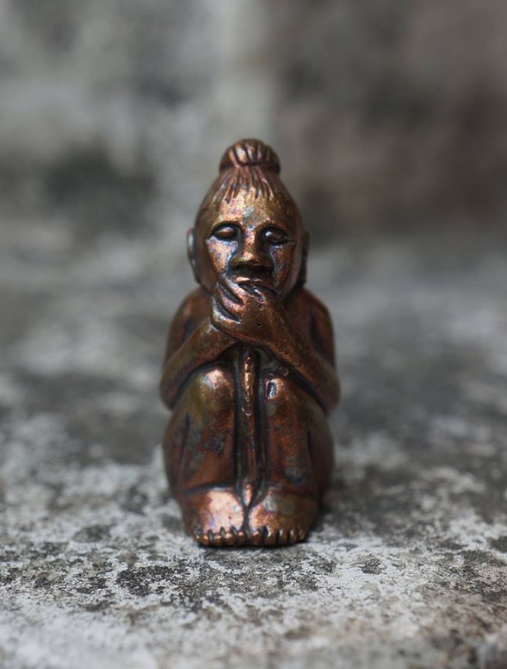 กุมารดูดรก เนื้อสำริด อุดมวลสาร (ตำหรับ หลวงพ่อแช่ม หลวงพ่อเต๋) ปี2558 - หลวงปู่เท วัดยี่ง้อ