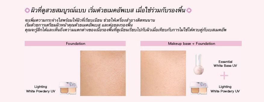 (Tester) Shiseido Maquillage Essential White Base UV SPF30 PA+ 10mL เบสเมคอัพที่ผสานคุณค่า Essence ช่วยอำพรางรูขุมขน ให้ผิวดูกระจ่างใส บริสุทธ์ และดูเรียบเนียนในทันทีที่ใช้ ช่วยปรับสีผิวให้สว่างใส พร้อมเสริม ประสิทธิภาพของรองพื้น และเมคอัพ ด้วยส่วนผสมของ