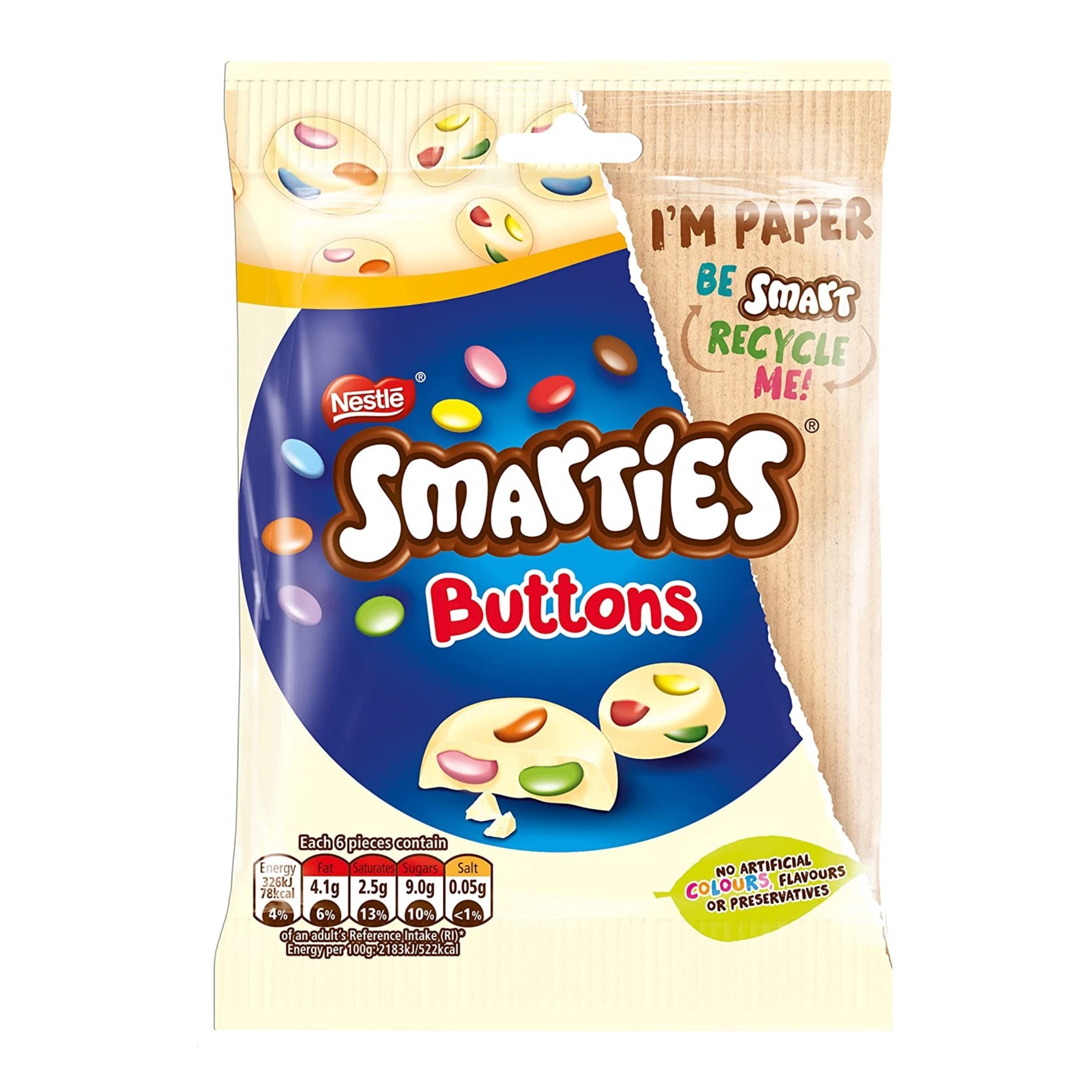 ขนมช็อคโกแล็ต Nestle Smarties Buttons