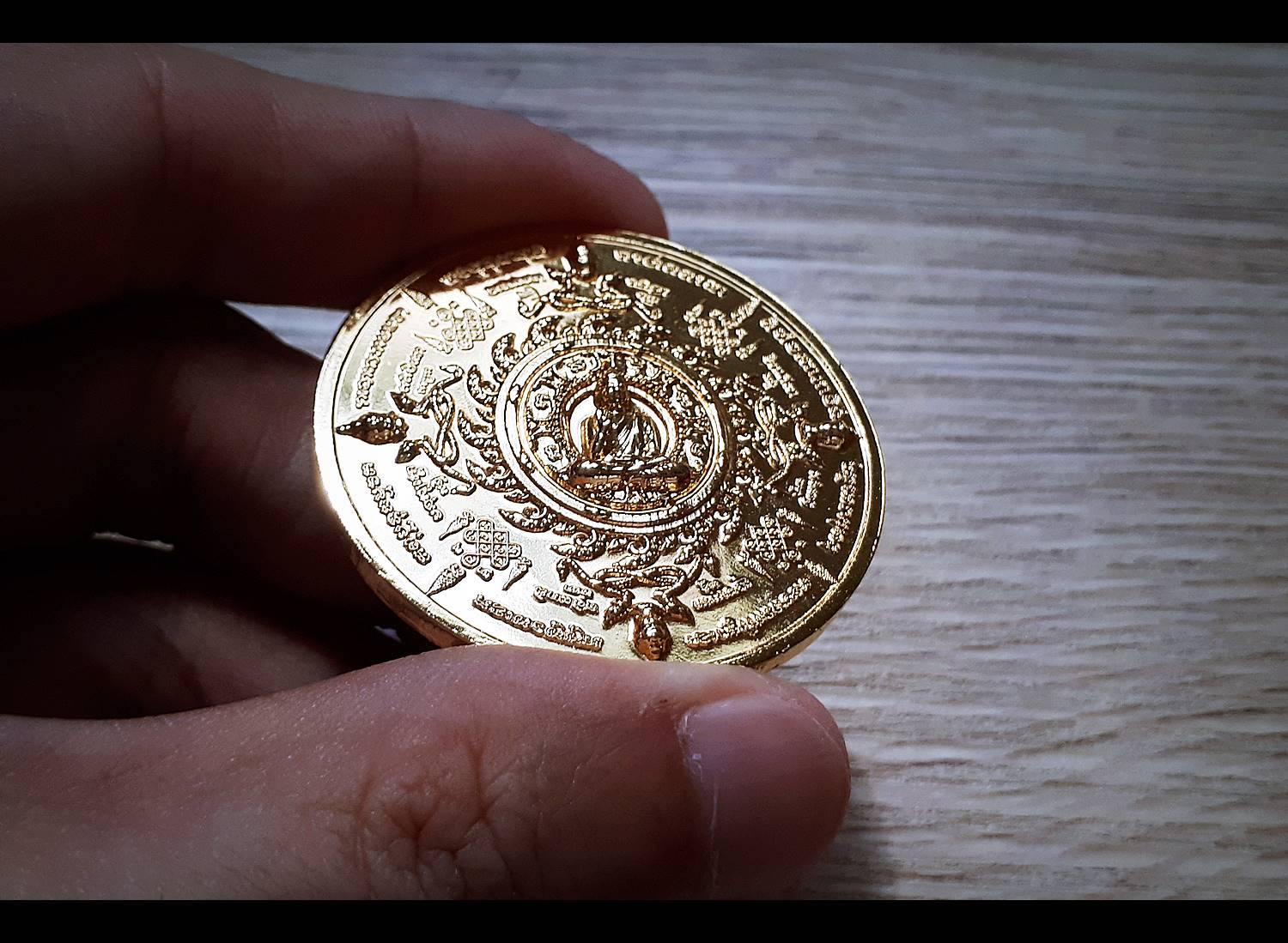 เหรียญทำน้ำมนต์ หลวงพ่อหนุน วัดพุทธโมกข์ เนื้อชุบทอง ปี2556 #รับประกันแท้