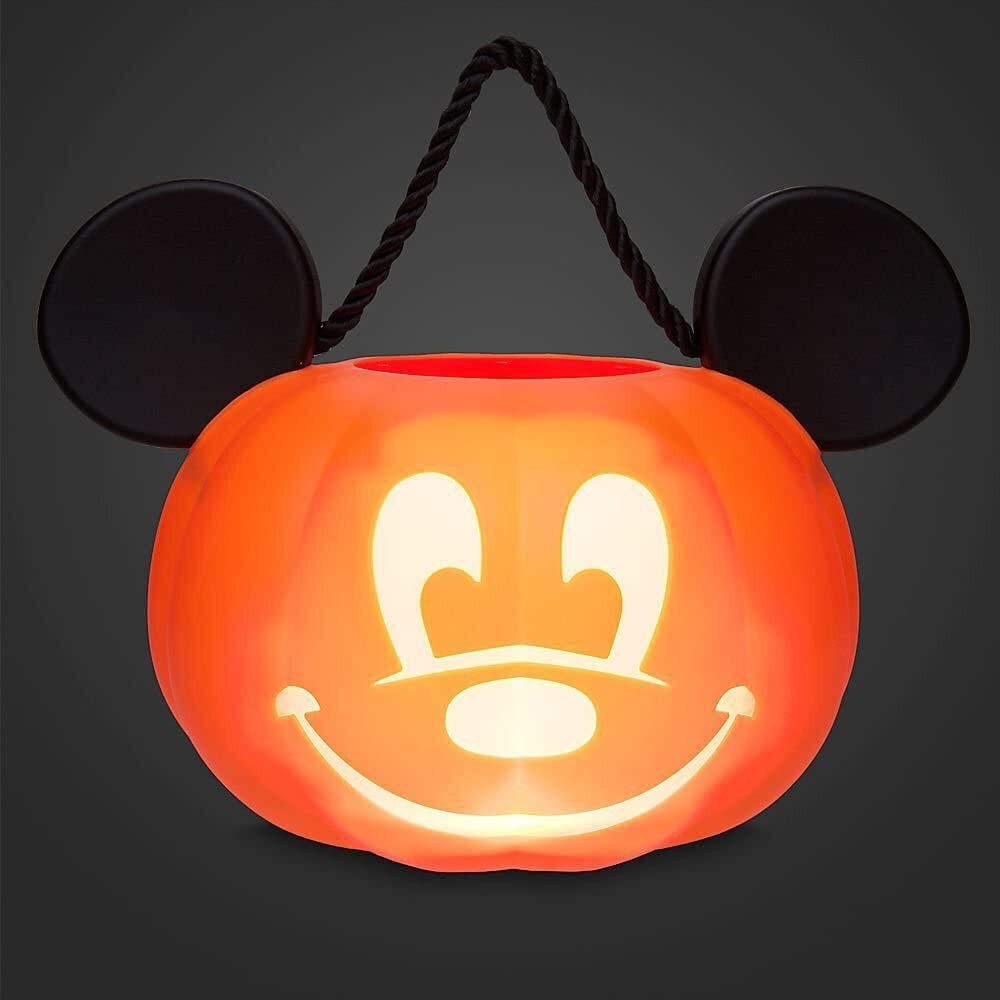 ถังเอนกประสงค์สำหรับบรรจุขนม ShopDisney Mickey Mouse Jack-o'-Lantern Light-Up Treat Bucket
