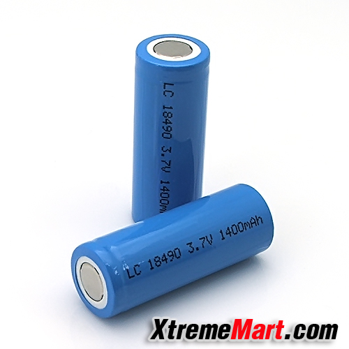 แบตเตอรี่ 18490 (18500) Li-Ion 3.7V 1400mA ไม่มีวงจรป้องกัน